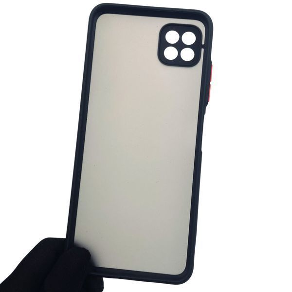 Чохол для Samsung Galaxy A22 5G SM-A226 протиударний матовий з високими бортами з захистом камери на самсунг а22 5г чорний 0000917 фото