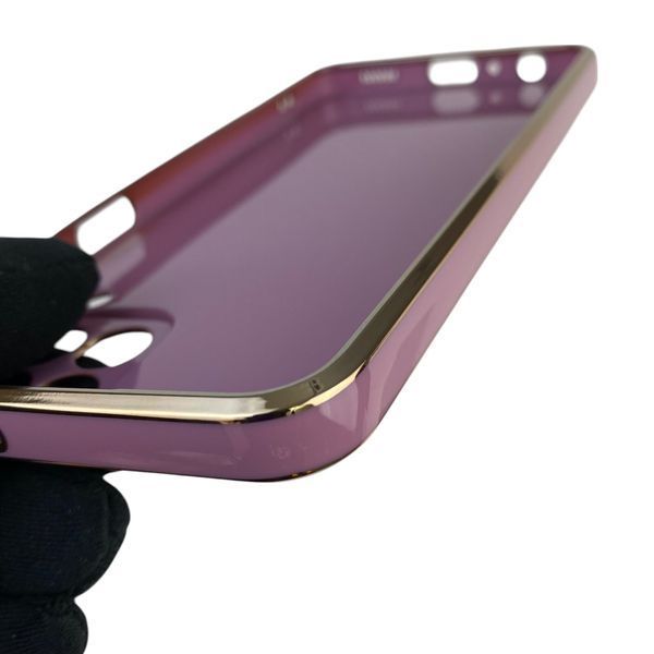 Чехол для Samsung Galaxy M33 5G SM-M336B с кольцом MagSafe с золотой окантовкой на самсунг м33 черничный gs1 0021560 фото