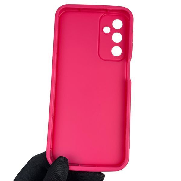 Чехол силиконовый оригинальный Soft Touch с 3D принтом смешного теда мишки для Samsung Galaxy M34 5G (SM-M346) малиновый (Полная защита камеры) 0048752 фото