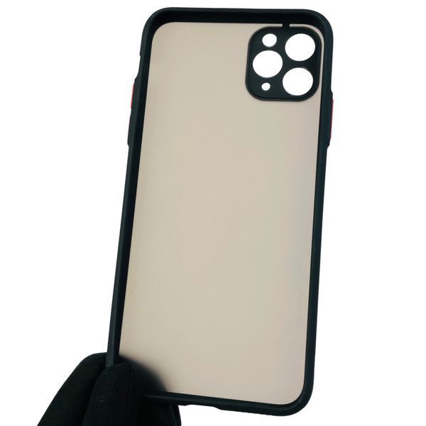 Чохол для Apple iPhone 11 Pro Max протиударний із високими бортами із захистом камери на айфон 11 про макс чорний 0001317 фото