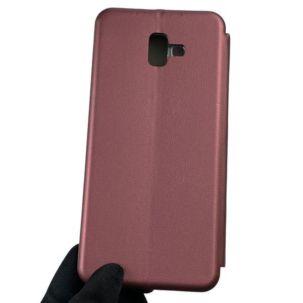 Чехол-книжка для Samsung Galaxy J6 Plus 2018 (SM-J610) с подставкой на самсунг дж6 плюс бордовая 0011995 фото