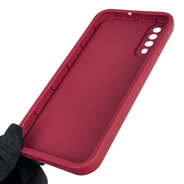 Чехол силиконовый Soft Touch с 3D принтом для Samsung Galaxy A50 (SM-A505F) бордовый (Полная защита камеры) 0041975 фото