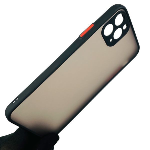 Чохол для Apple iPhone 11 Pro Max протиударний із високими бортами із захистом камери на айфон 11 про макс чорний 0001317 фото