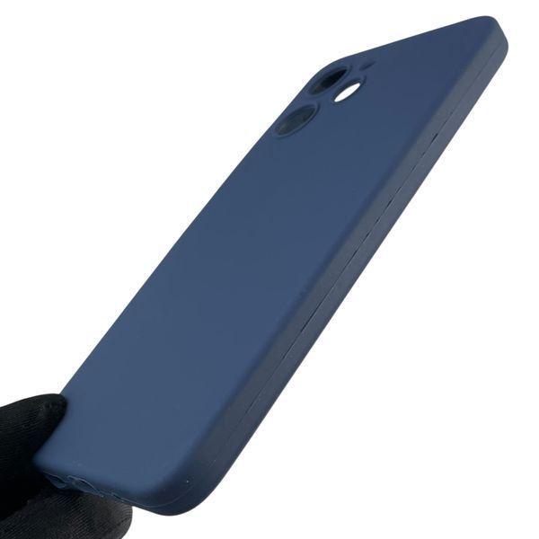 Чехол для Xiaomi Redmi 12 4G силиконовый с микрофиброй нескользящий на сяоми редми 12 4г темно-синий 0032572 фото