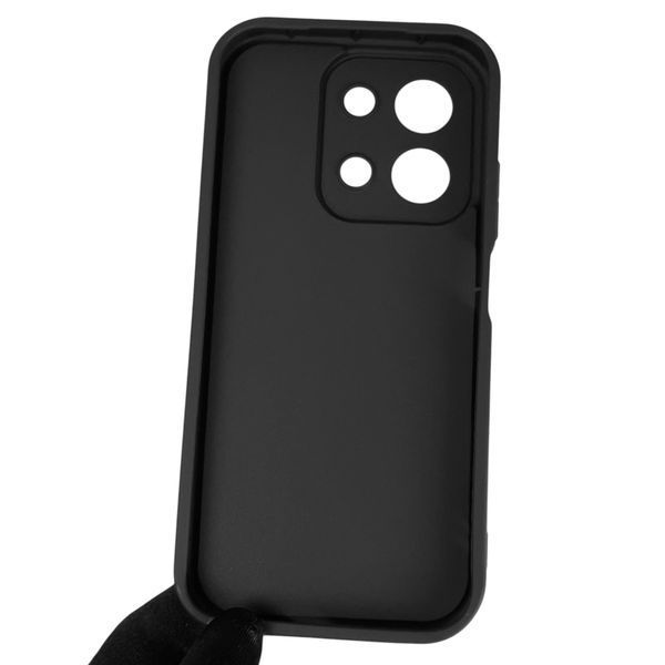 Чехол силиконовый Soft Touch с 3D принтом милый мишка для Xiaomi Redmi 15C EU черный (Полная защита камеры) 0044855 фото