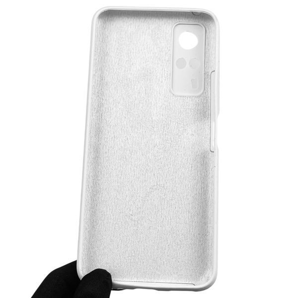 Чохол для Vivo Y53S силіконовий з мікрофіброю нековзний на віво у53с білий 0032399 фото