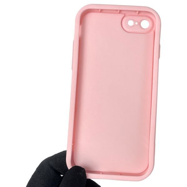Чехол силиконовый Soft Touch с 3D принтом смешного теда мишки для Apple iPhone SE 2020 розовый (Полная защита камеры) 0049430 фото