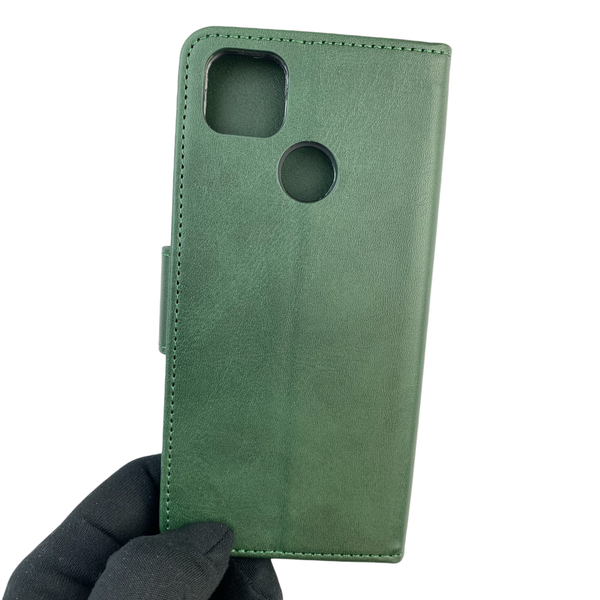 Чохол-книжка для телефона Xiaomi Redmi 10A шкіряна з магнитною застібкою на сяомі редмі 10а зелена 0025593 фото