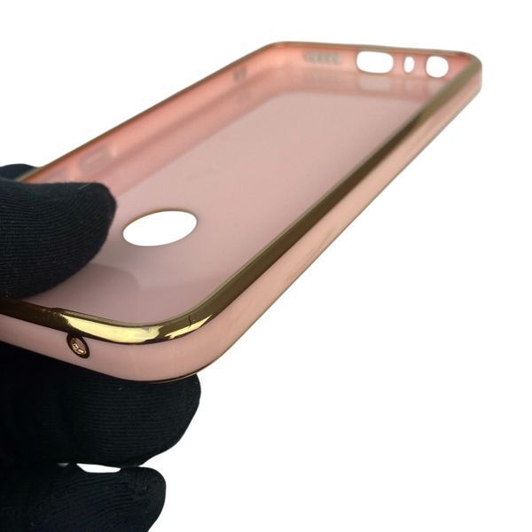 Чехол для Xiaomi Redmi Note 8 с защитой камеры с золотой окантовкой на редми нот 8 пудровый gs1 0020043 фото