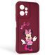Чехол силиконовый Soft Touch с 3D принтом волшебной минни маус для Xiaomi Redmi Note 12 4G бордовый (Полная защита камеры) 0050356 фото 1