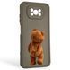 Чехол силиконовый оригинальный Soft Touch с 3D принтом смешного теда мишки для Xiaomi Poco X3 Pro коричневый (Полная защита камеры) 0048802 фото 1