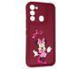 Чехол силиконовый Soft Touch с 3D принтом волшебной минни маус для Tecno Spark Go (KG5m) бордовый (Полная защита камеры) 0050571 фото 1