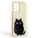 Чехол силиконовый Soft Touch с 3D принтом злой котик для Samsung Galaxy A23 5G молочный (Полная защита камеры) 0046988 фото 1