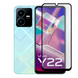 Защитное стекло для телефона Vivo Y22 противоударное полноэкранное на виво у22 черное 0038799 фото 1