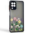 Чохол для телефона Samsung Galaxy A22 4G (SM-A225F) с 3D принтом польові квіти із захистом камери чорний 0059281 фото