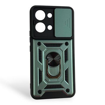 Чехол со шторкой камеры для Xiaomi Poco X8 Pro Max зеленый (противоударный, кольцо в авто) 0059822 фото