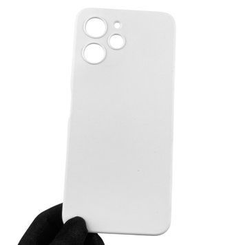 Чехол для Xiaomi Redmi 12 4G силиконовый с микрофиброй нескользящий на сяоми редми 12 4г белый 0032573 фото