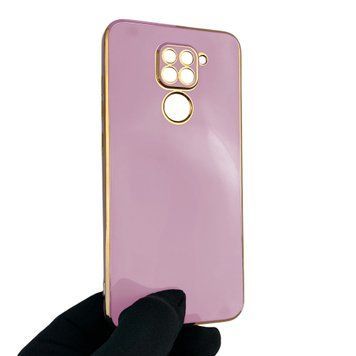 Чехол для Xiaomi Redmi Note 9 с защитой камеры с золотой окантовкой на редми нот 9 черничный gs1 0020052 фото