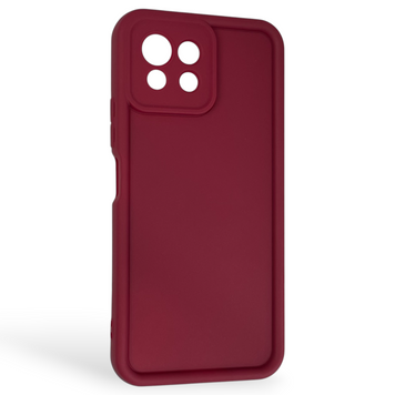 Чехол силиконовый Soft Touch для Xiaomi Mi 11 Lite бордовый (Полная защита камеры) 0044088 фото