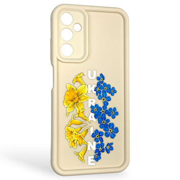 Чехол силиконовый Soft Touch с 3D принтом для Samsung Galaxy A05S (SM-A057) молочный (Полная защита камеры) 0041861 фото