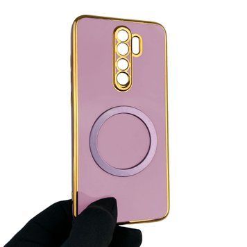 Чехол для Xiaomi Redmi Note 8 Pro с кольцом MagSafe с золотой окантовкой на сяоми редми нот 8 про черничный gs1 0021795 фото
