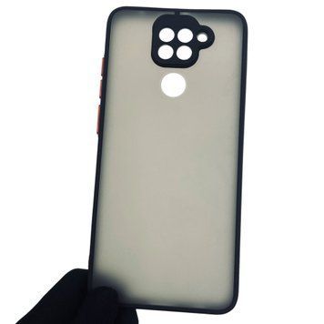 Чохол для Xiaomi Redmi Note 9 протиударний матовий з високими бортами з захистом камери на сяомі редмі нот 9 чорний 0000968 фото