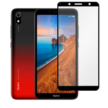 Защитное стекло МАТОВОЕ для телефона Xiaomi Redmi 7A противоударное полноэкранное на сяоми редми 7а черное 0039093 фото