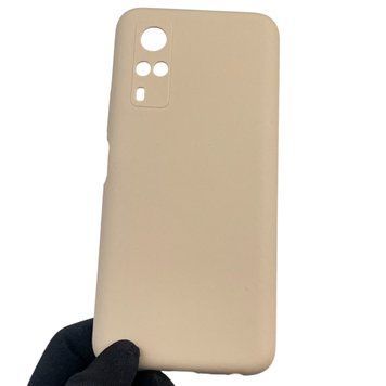 Чехол для Vivo Y31 силиконовый с микрофиброй нескользящий на виво у31 пудровый 0032359 фото