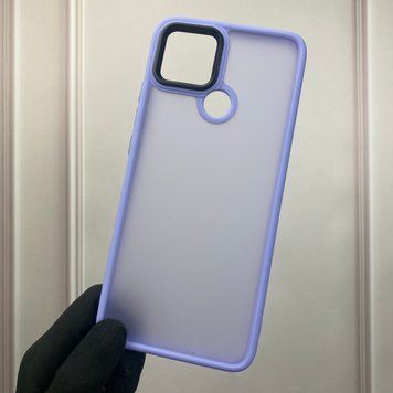 Чехол для OPPO A15 противоударный матовый полупрозрачный с высокими бортами на оппо а15 сиреневый 0000467 фото