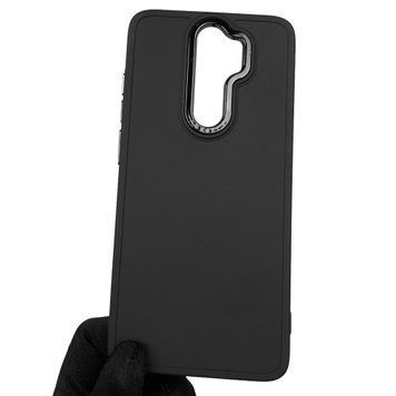 Чехол для Xiaomi Redmi Note 8 Pro матовый с высокими бортами с микрофиброй на сяоми редми нот 8 про чёрный 0002282 фото
