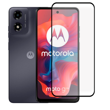 Захисне скло для телефона Motorola Moto G04 (XT2421-2) протиударне повноекранне на моторола г04 чорне 0038199 фото