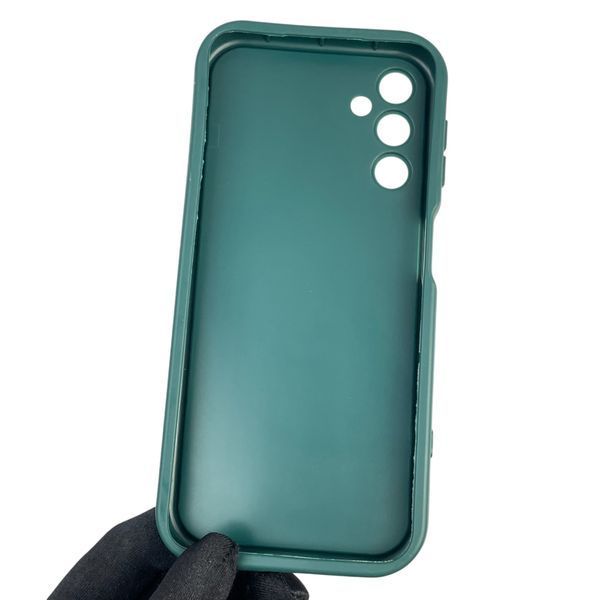 Чохол силіконовий оригінальний Soft Touch з 3D принтом злого кота для Samsung Galaxy A14 4G (SM-A145F) темно-зелений (Повний захист камери) 0046380 фото