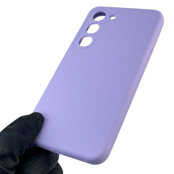 Чехол для Samsung Galaxy S23 (SM-S911B) силиконовый с микрофиброй нескользящий на самсунг с23 сиреневый 0032190 фото