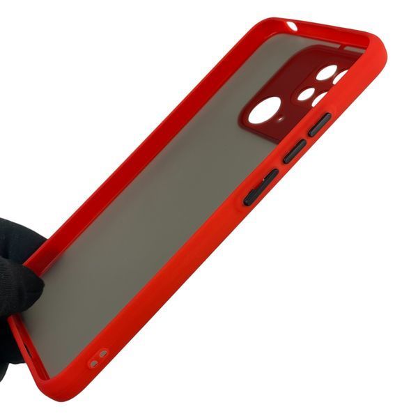 Чохол для телефона Xiaomi Redmi 10C з високими бортами із захистом камери на сяомі редмі 10с червоний 0026195 фото