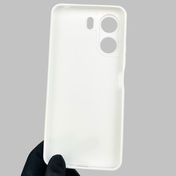 Чохол для Xiaomi Poco C65 однотонний з квадратними гранями із захистом камери на сяомі поко с65 білий 0002310 фото