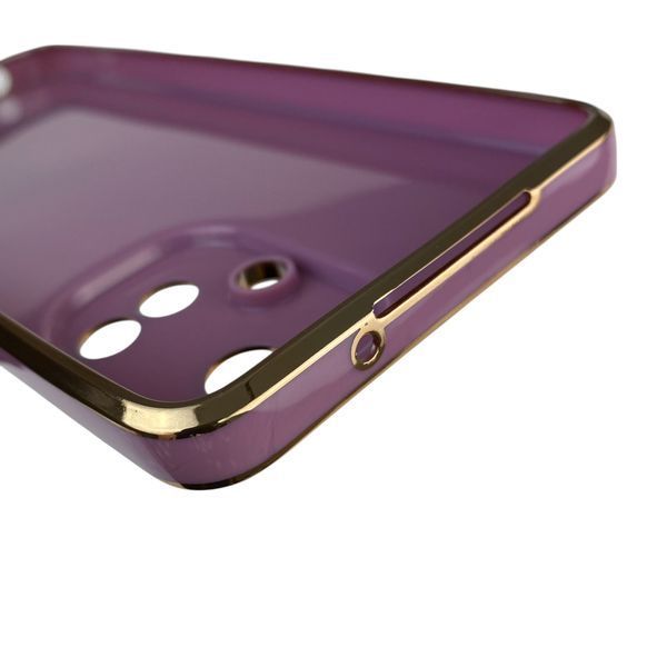 Чехол для Tecno Camon 19 Pro CI8n с кольцом MagSafe с золотой окантовкой на техно камон 19 про черничный gs1 0022862 фото