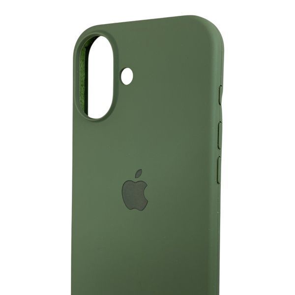 Чохол Silicone Case для Apple iPhone 16 оливковий Dark Olive (soft touch, закритий низ) 0061924 фото