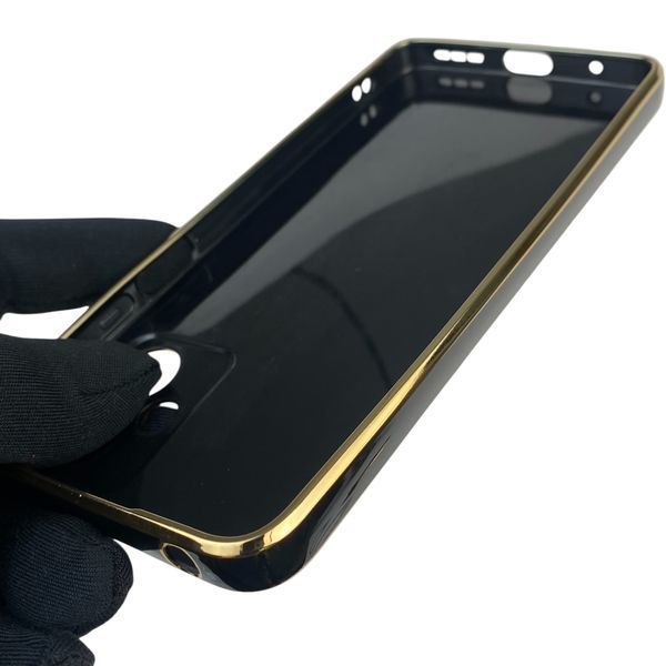 Чохол для Motorola Moto G14 (PAYF0006RS) з кільцем MagSafe із золотою окантовкою на моторола мото г14 чорний gs1 0021284 фото