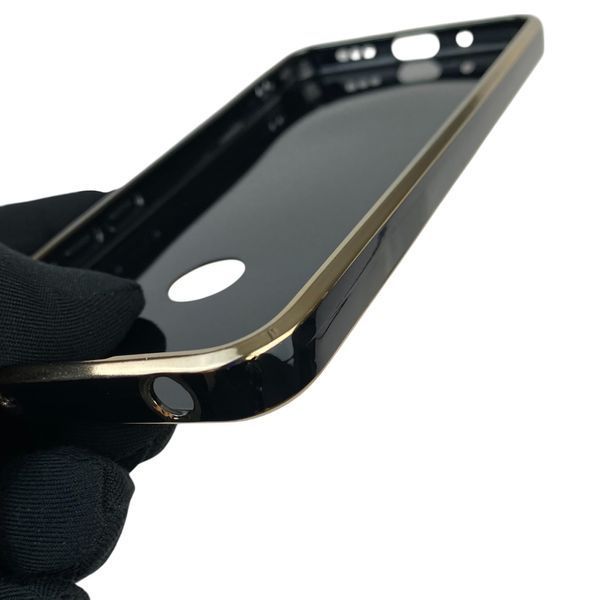 Чохол для Xiaomi Redmi 10A із захистом камери із золотою окантовкою на сяомі редмі 10а чорний gs1 0020334 фото