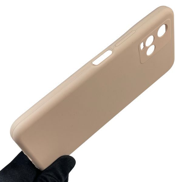 Чехол для Vivo Y21S силиконовый с микрофиброй нескользящий на виво у21с пудровый 0032345 фото
