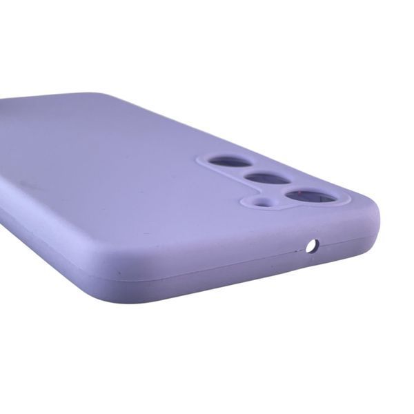 Чехол для Samsung Galaxy S23 (SM-S911B) силиконовый с микрофиброй нескользящий на самсунг с23 сиреневый 0032190 фото