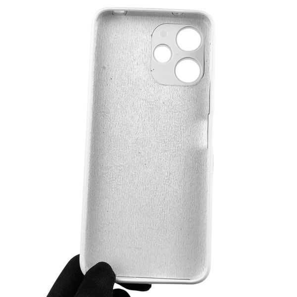 Чехол для Xiaomi Redmi 12 4G силиконовый с микрофиброй нескользящий на сяоми редми 12 4г белый 0032573 фото