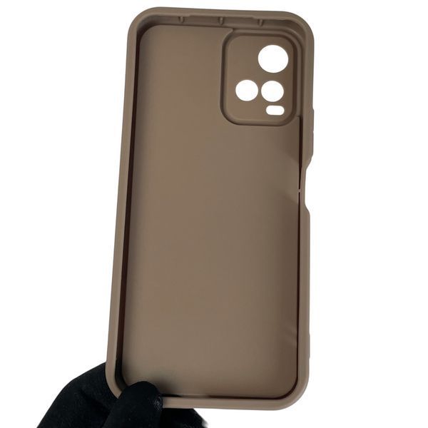 Чохол силіконовий Soft Touch з 3D принтом злого кота для Vivo Y21 коричневий (Повний захист камери) 0047039 фото
