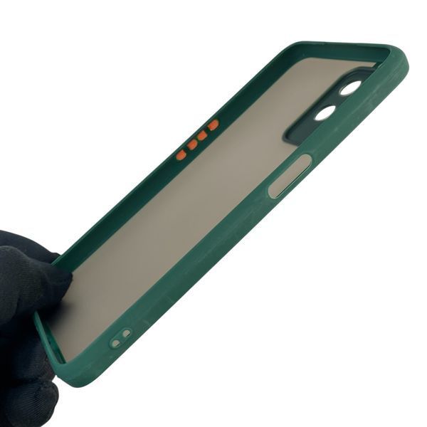 Чохол для телефона Oppo A54 4G з високими бортами із захистом камери на оппо а54 4г темно-зелений 0025925 фото