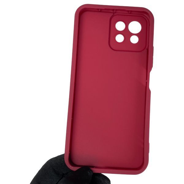 Чехол силиконовый Soft Touch для Xiaomi Mi 11 Lite бордовый (Полная защита камеры) 0044088 фото