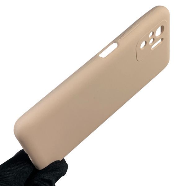 Чехол для Xiaomi Redmi Note 10S силиконовый с микрофиброй нескользящий на сяоми редми нот 10с пудровый 0032649 фото