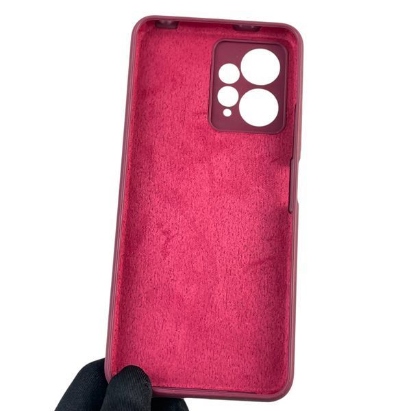 Чехол для Xiaomi Redmi Note 12 4G силиконовый с микрофиброй нескользящий на сяоми редми нот 12 4г бордовый 0032711 фото