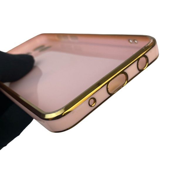 Чохол для Xiaomi Redmi A1 з кільцем MagSafe із золотою окантовкою на сяомі редмі а1 пудровий gs1 0022588 фото