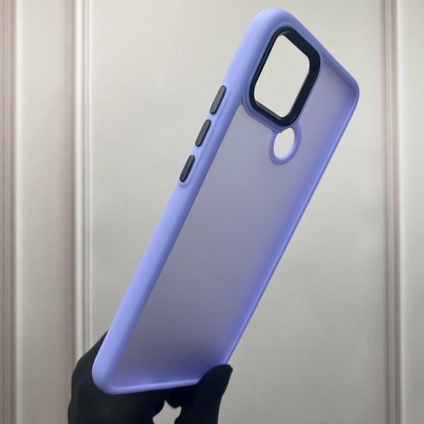 Чохол для OPPO A15 протиударний матовий напівпрозорий з високими бортами на оппо а15 бузковий 0000467 фото