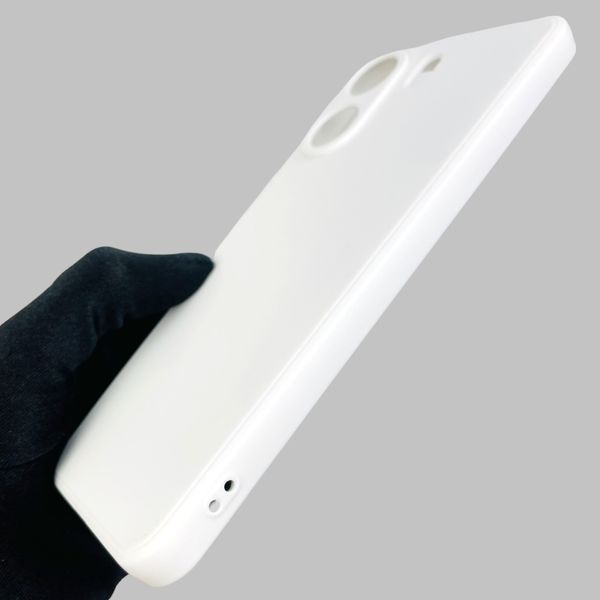 Чохол для Xiaomi Poco C65 однотонний з квадратними гранями із захистом камери на сяомі поко с65 білий 0002310 фото